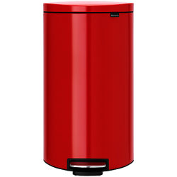 Brabantia Flatback Pedal Bin, 30L Red